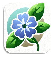 C:\Users\Наталочка\Desktop\DALL·E 2024-03-18 18.50.50 - Design an icon featuring a periwinkle flower. The icon should be simple yet recognizable, highlighting the distinctive features of the periwinkle such.png